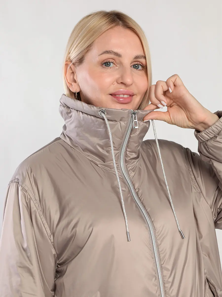 Пальто светло-серое с утеплителем Sorona Aura от DuPont